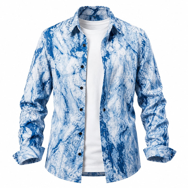 Marbled Print Resort Shirt — ce_wb_01