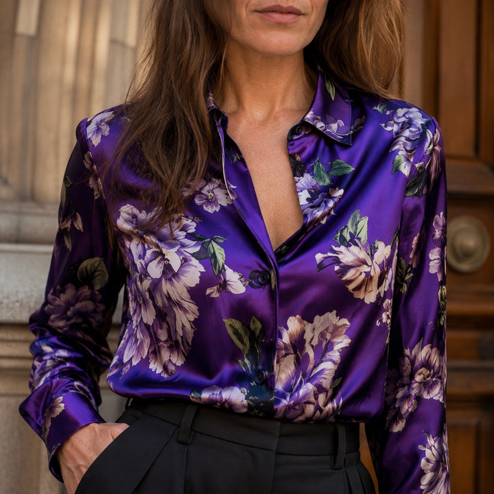 Miravel Floral Satin Blouse — ce_aub_01
