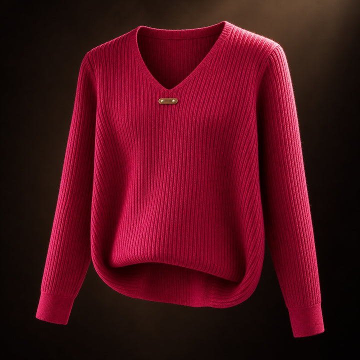 Mireille Ribbed V-Neck Sweater — ce_soul_s3_01