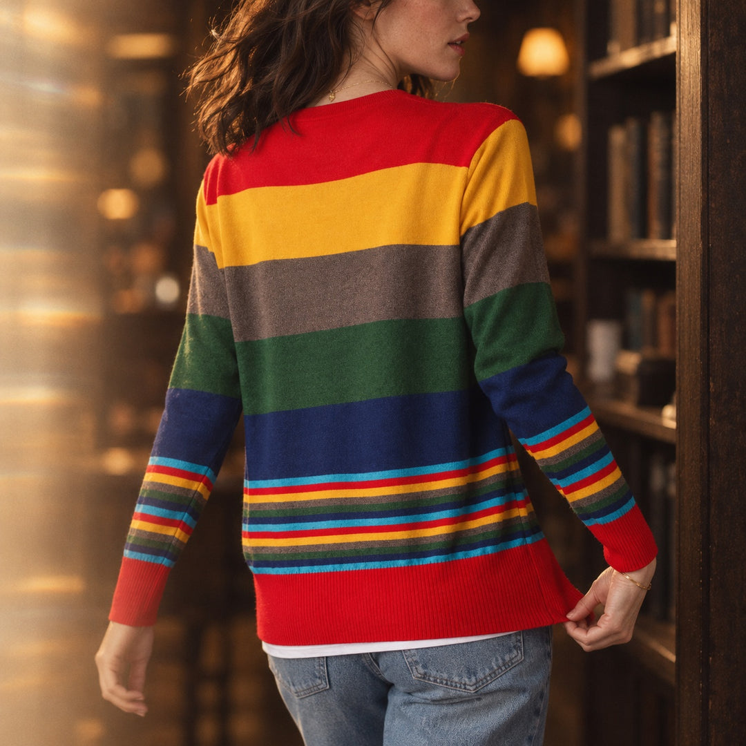 Mondrian Colorblock V-Neck Top — ce_maiden_01