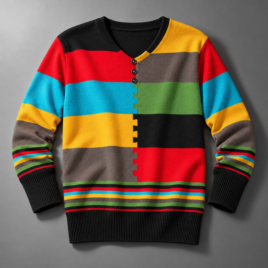 Mondrian Colorblock V-Neck Top — ce_soul_s1_01