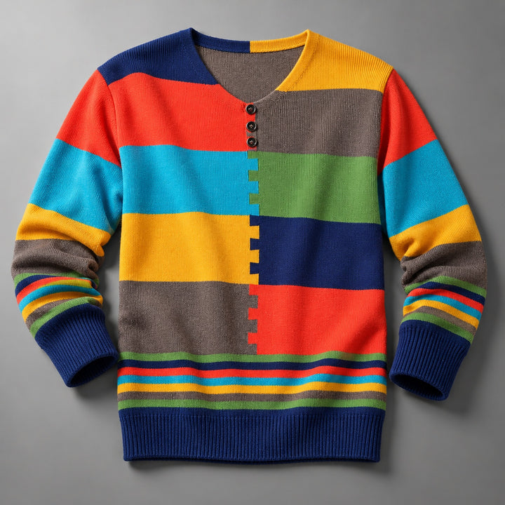 Mondrian Colorblock V-Neck Top — ce_soul_s1_01