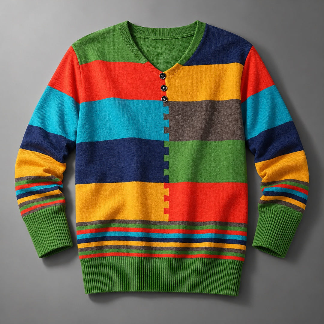 Mondrian Colorblock V-Neck Top — ce_soul_s1_01
