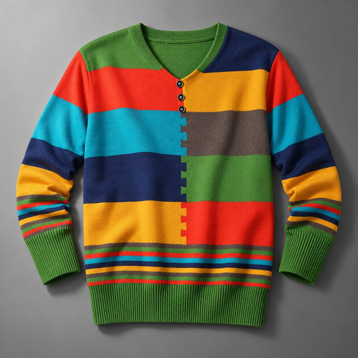 Mondrian Colorblock V-Neck Top — ce_soul_s1_01