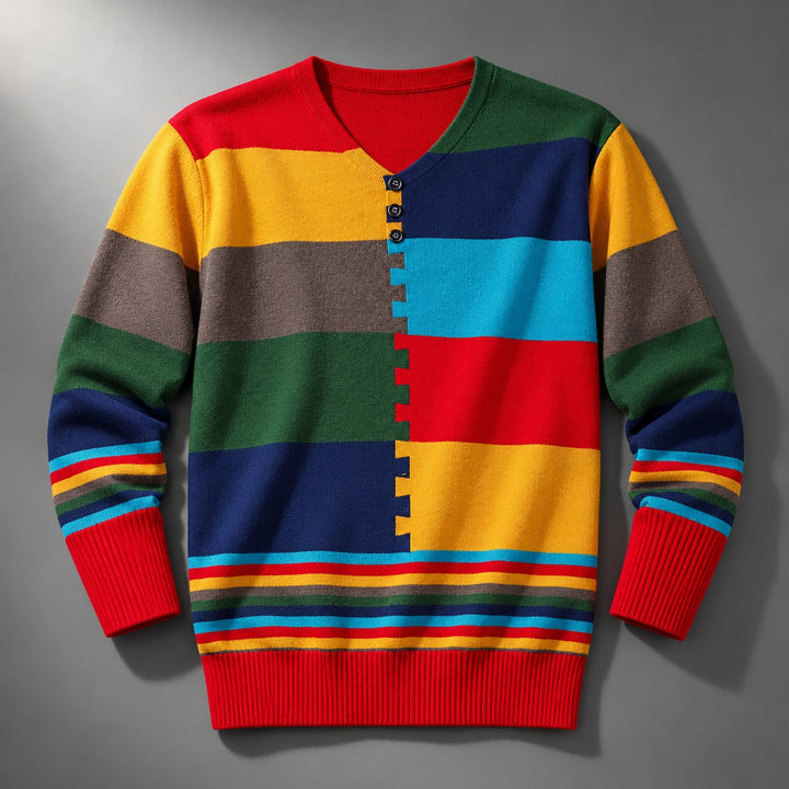 Mondrian Colorblock V-Neck Top — ce_soul_s1_01