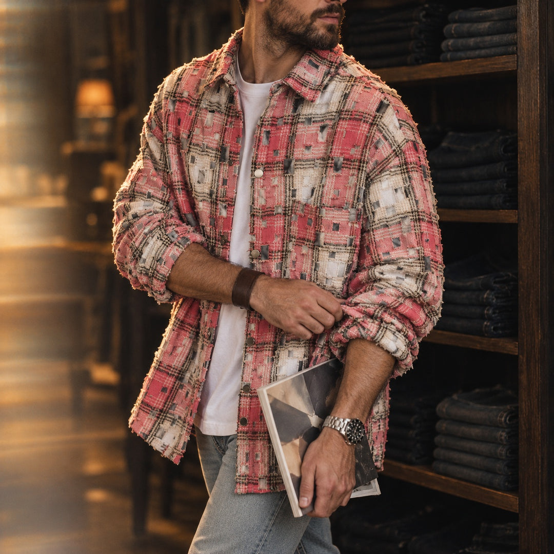 Mosaic Patchwork Plaid Shirt — ce_maiden_01