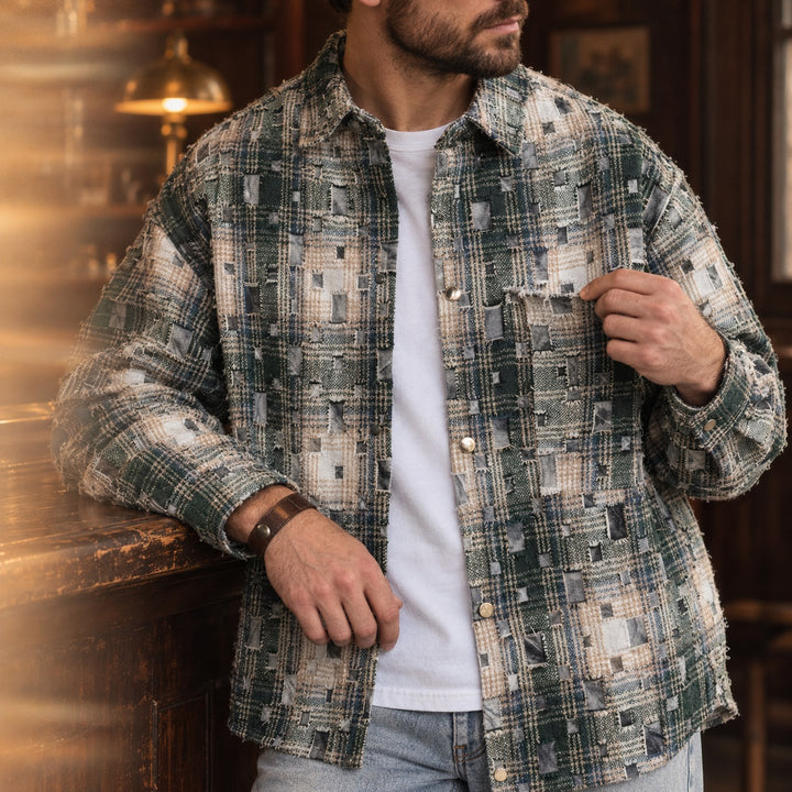 Mosaic Patchwork Plaid Shirt — ce_maiden_01