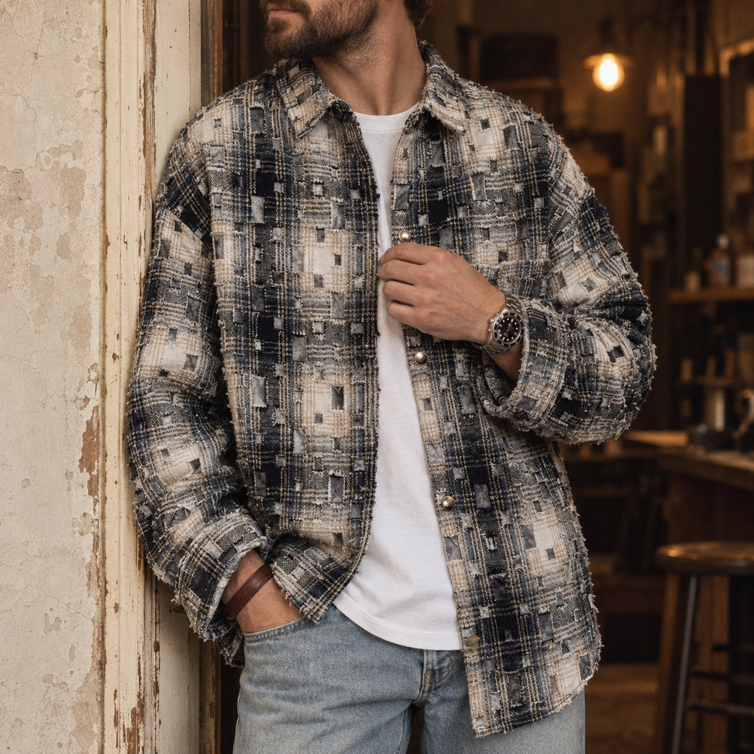 Mosaic Patchwork Plaid Shirt — ce_maiden_01
