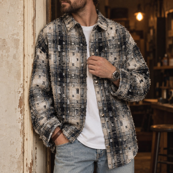Mosaic Patchwork Plaid Shirt — ce_maiden_01