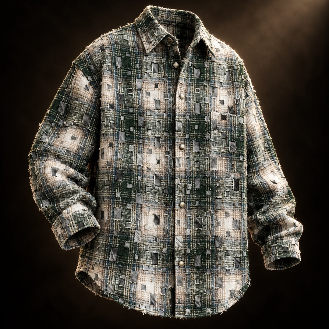 Mosaic Patchwork Plaid Shirt — ce_soul_s3_01
