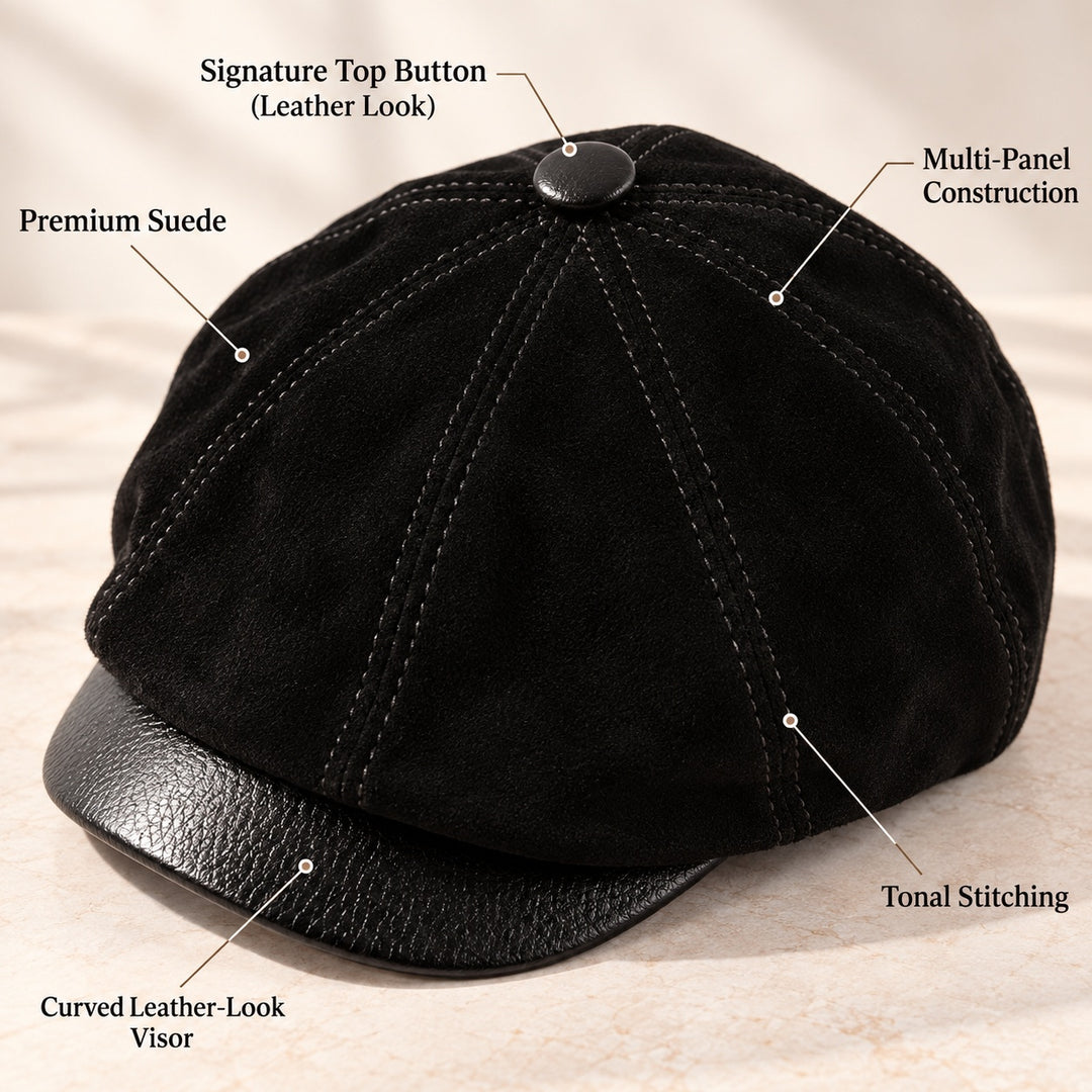 Newsboy Suede Leather Cap — ce_metastatic_01