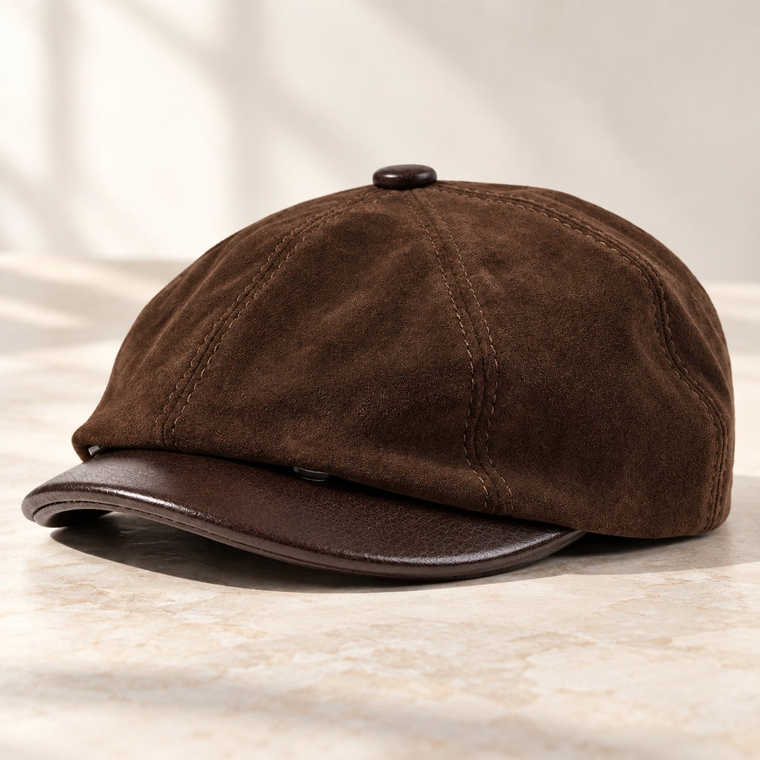 Newsboy Suede Leather Cap — ce_metastatic_01
