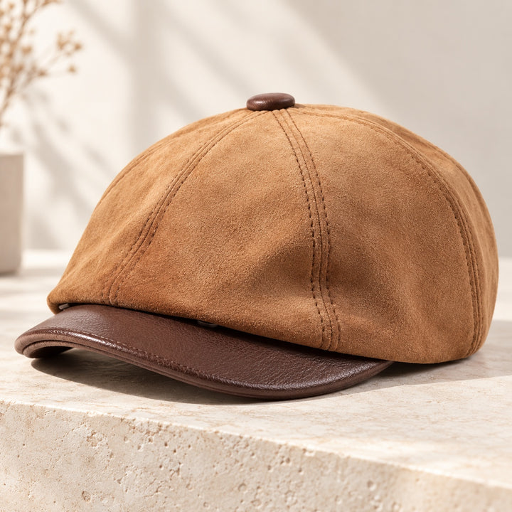 Newsboy Suede Leather Cap — ce_metastatic_01