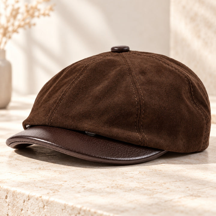 Newsboy Suede Leather Cap — ce_metastatic_01