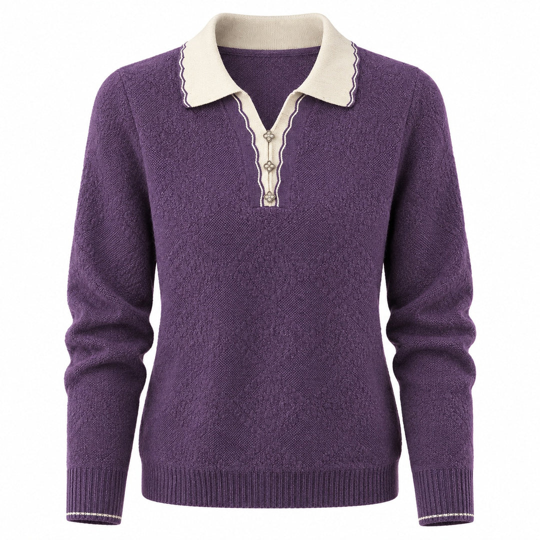 Odette Scallop Polo Sweater — ce_wb_01