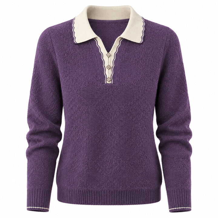 Odette Scallop Polo Sweater — ce_wb_01