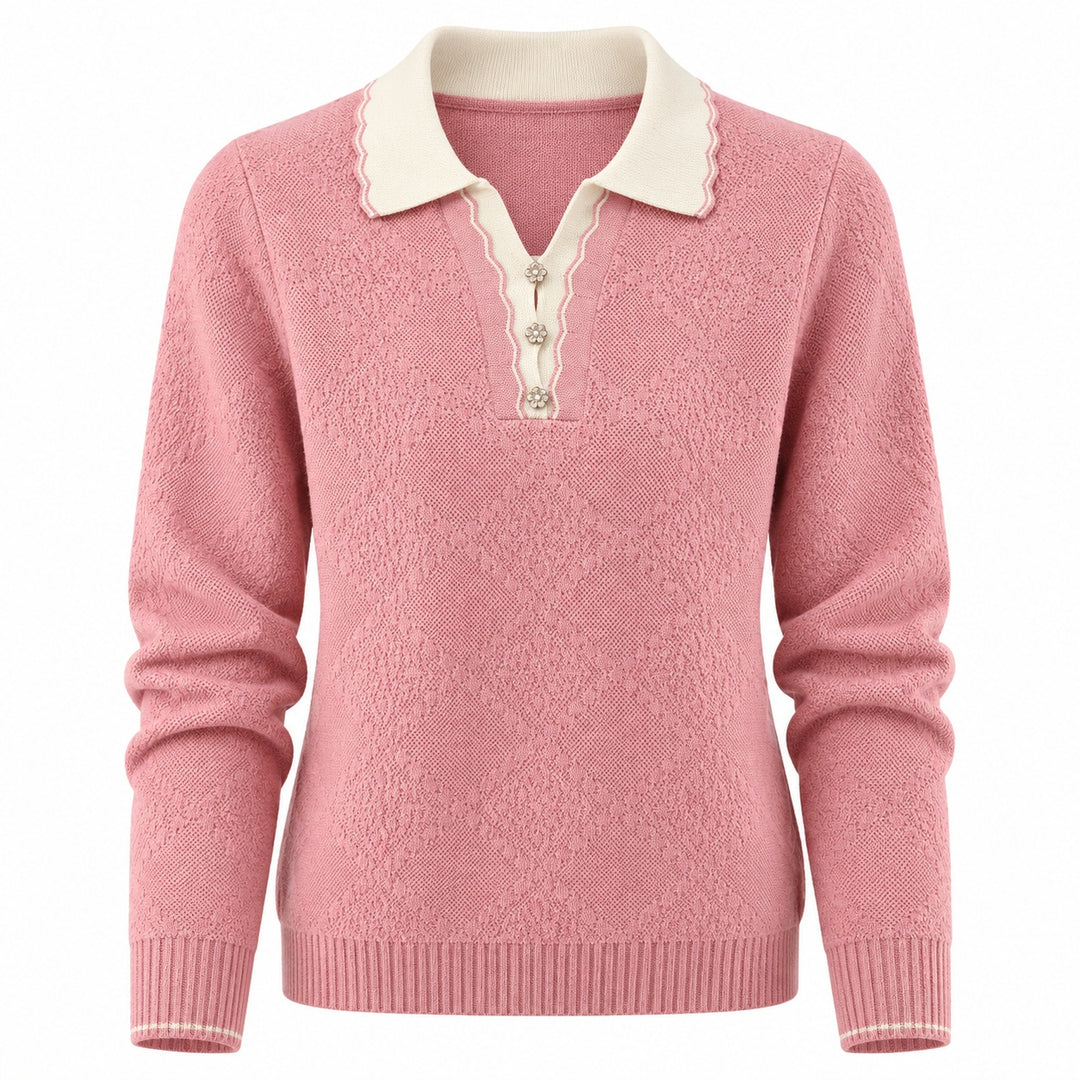 Odette Scallop Polo Sweater — ce_wb_01