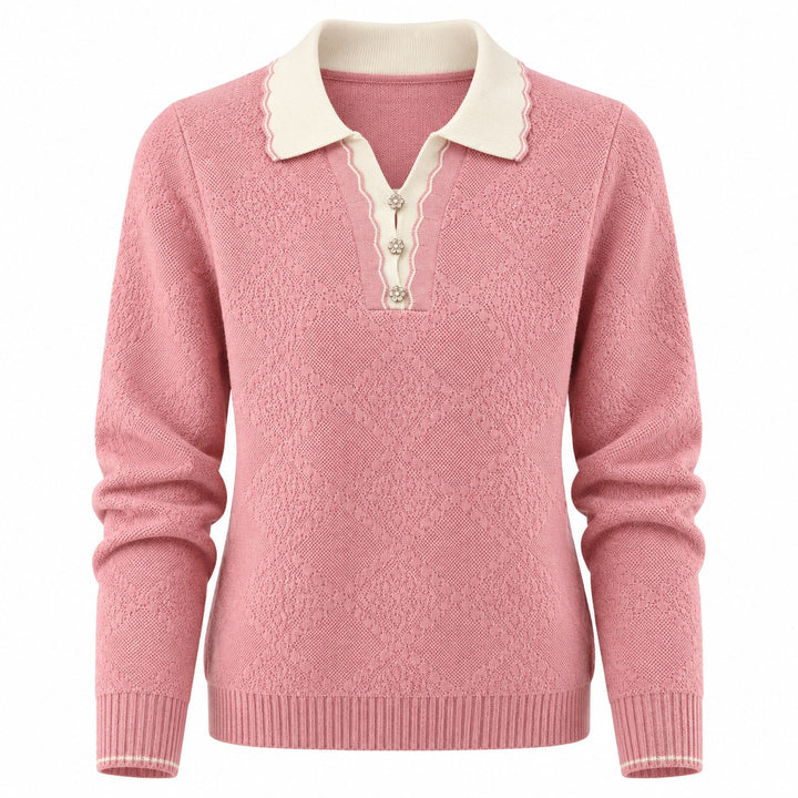 Odette Scallop Polo Sweater — ce_wb_01