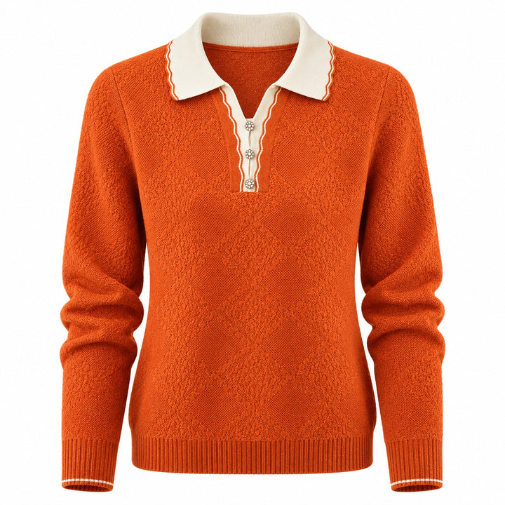 Odette Scallop Polo Sweater — ce_wb_01