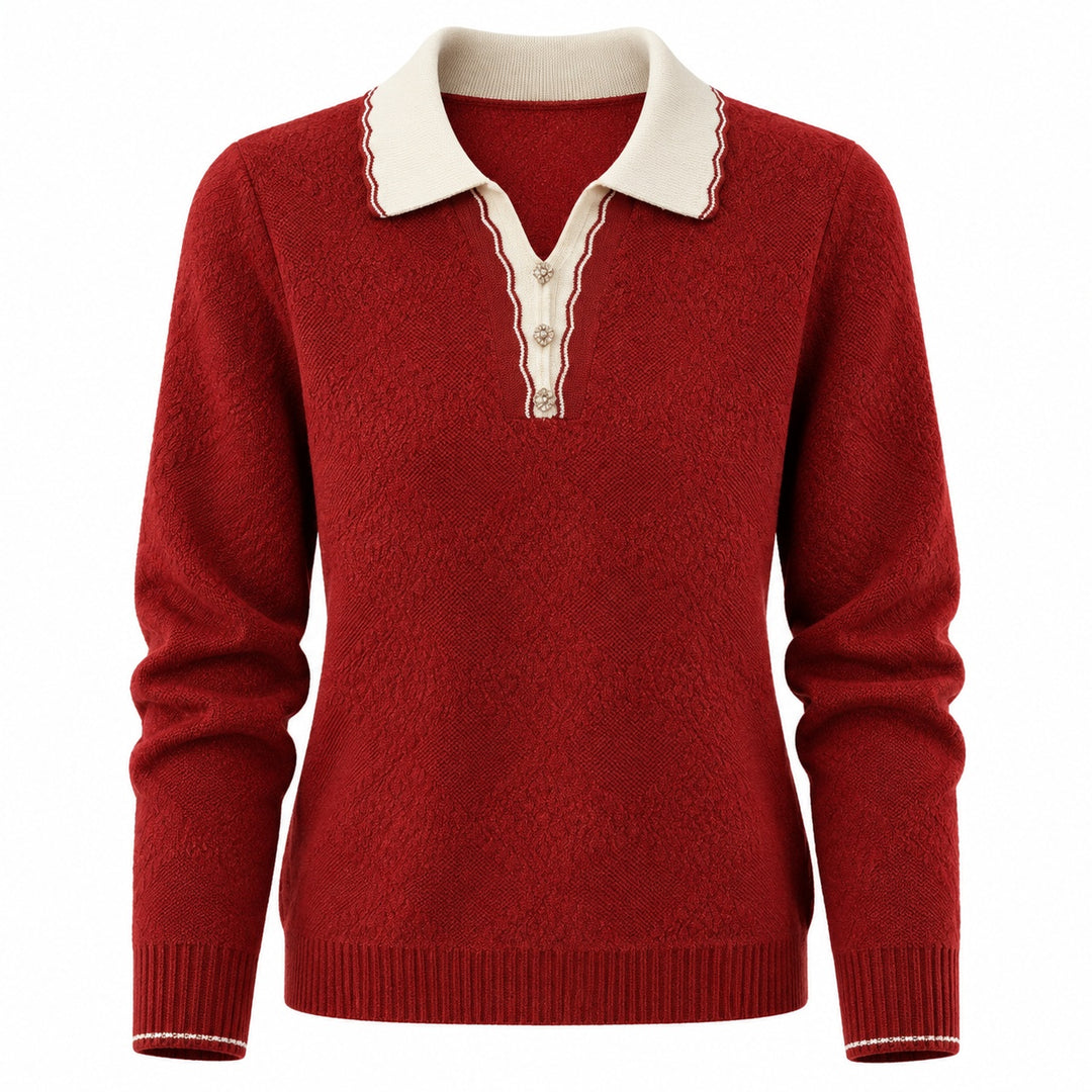 Odette Scallop Polo Sweater — ce_wb_01