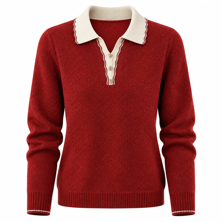 Odette Scallop Polo Sweater — ce_wb_01