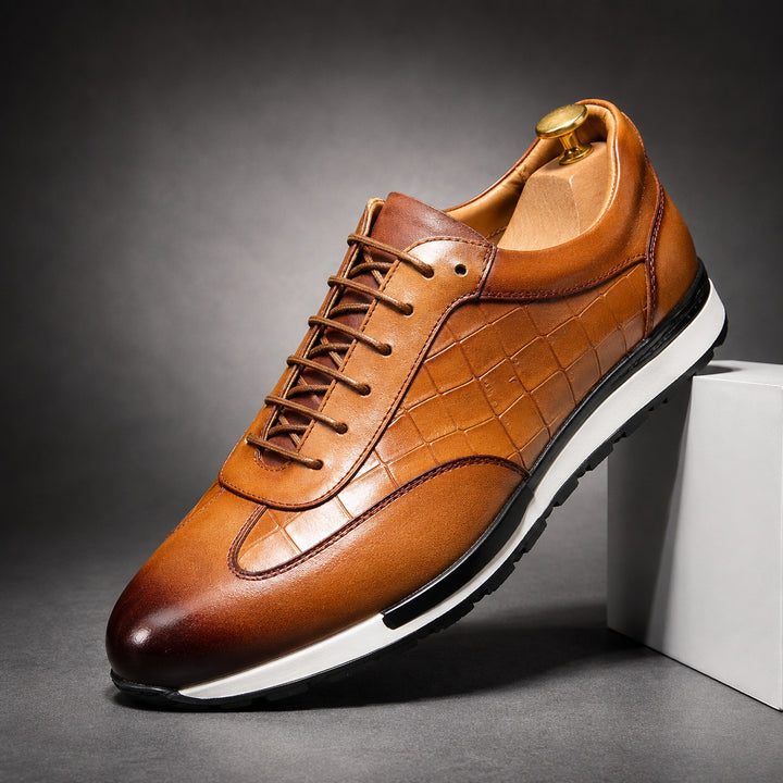 Palazzo Croc-Panel Sneakers — ce_angle_01