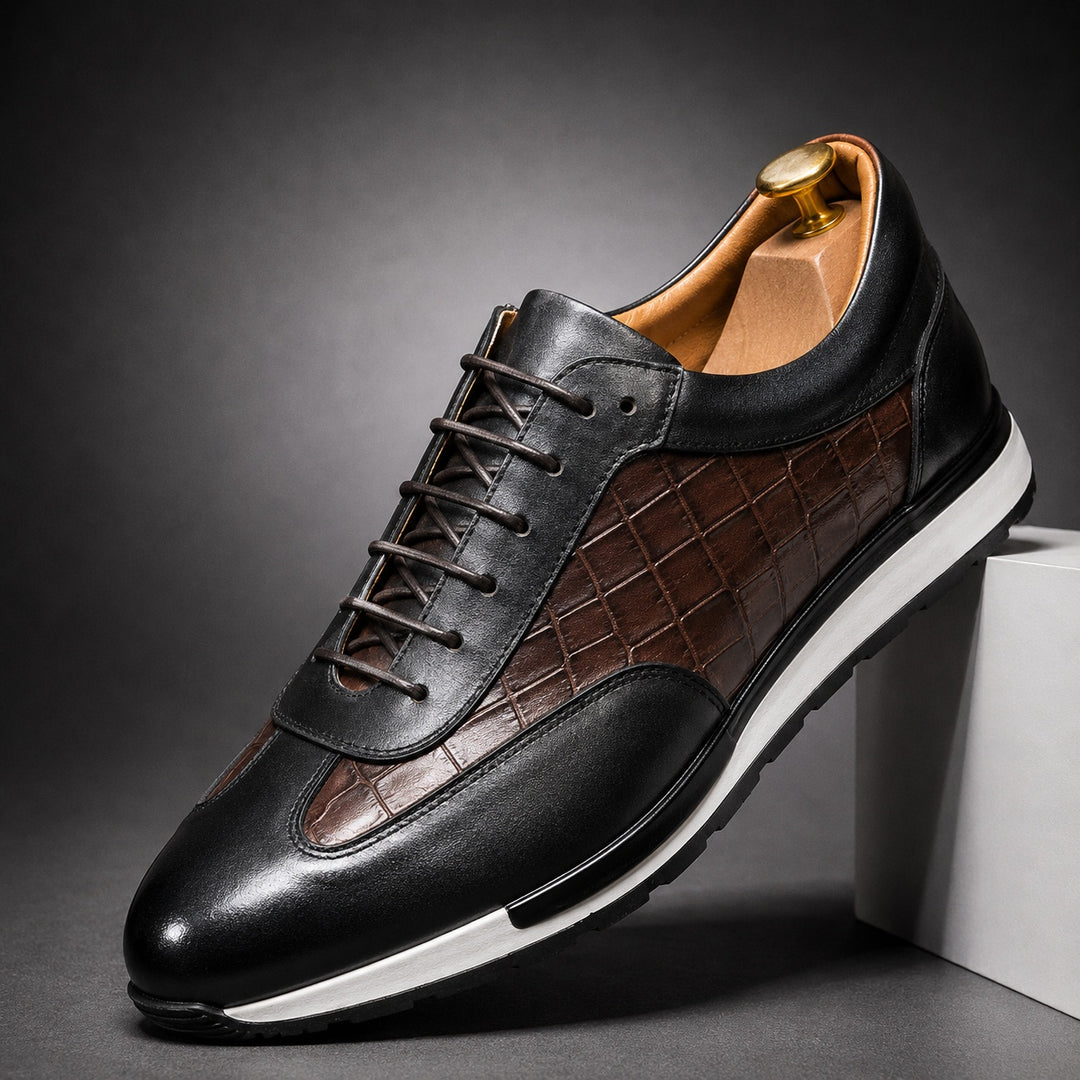 Palazzo Croc-Panel Sneakers — ce_angle_01