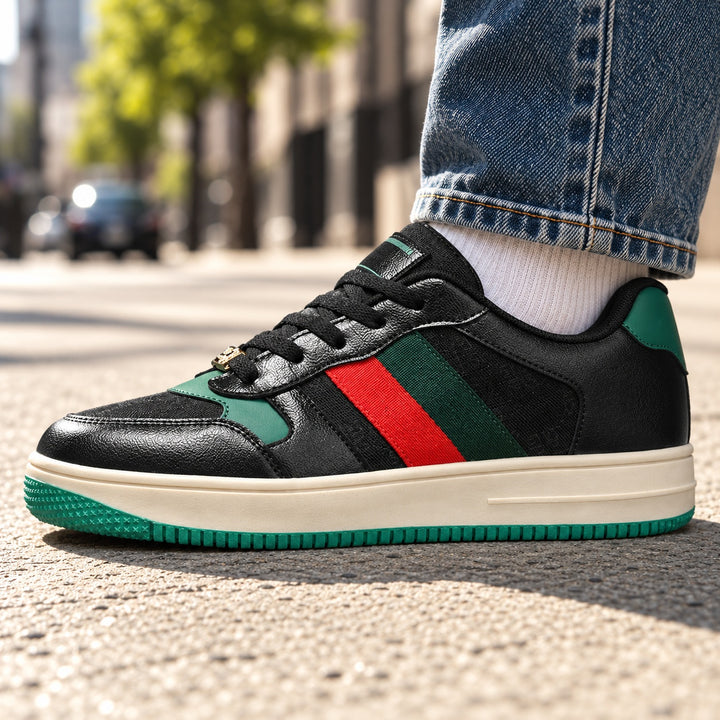 Palazzo Stripe Court Sneakers — ce_metastatic_01