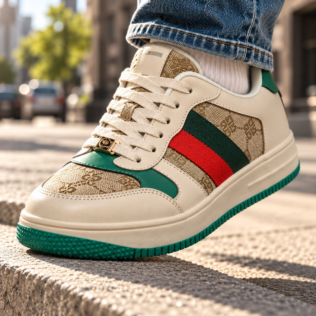 Palazzo Stripe Court Sneakers — ce_metastatic_01