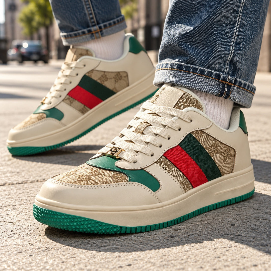 Palazzo Stripe Court Sneakers — ce_metastatic_01