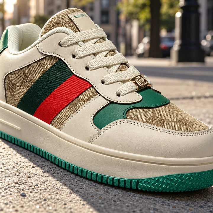 Palazzo Stripe Court Sneakers — ce_metastatic_01