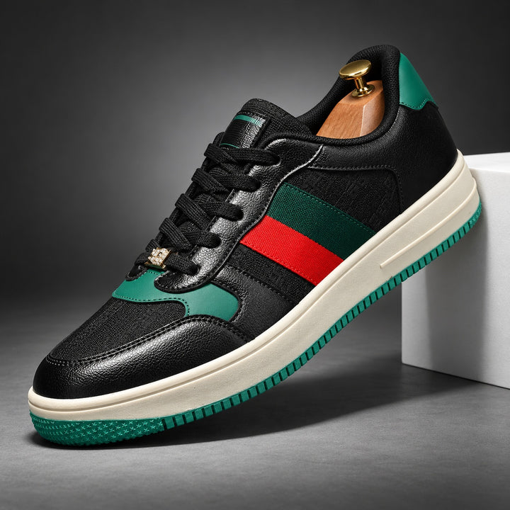Palazzo Stripe Court Sneakers — ce_angle_01