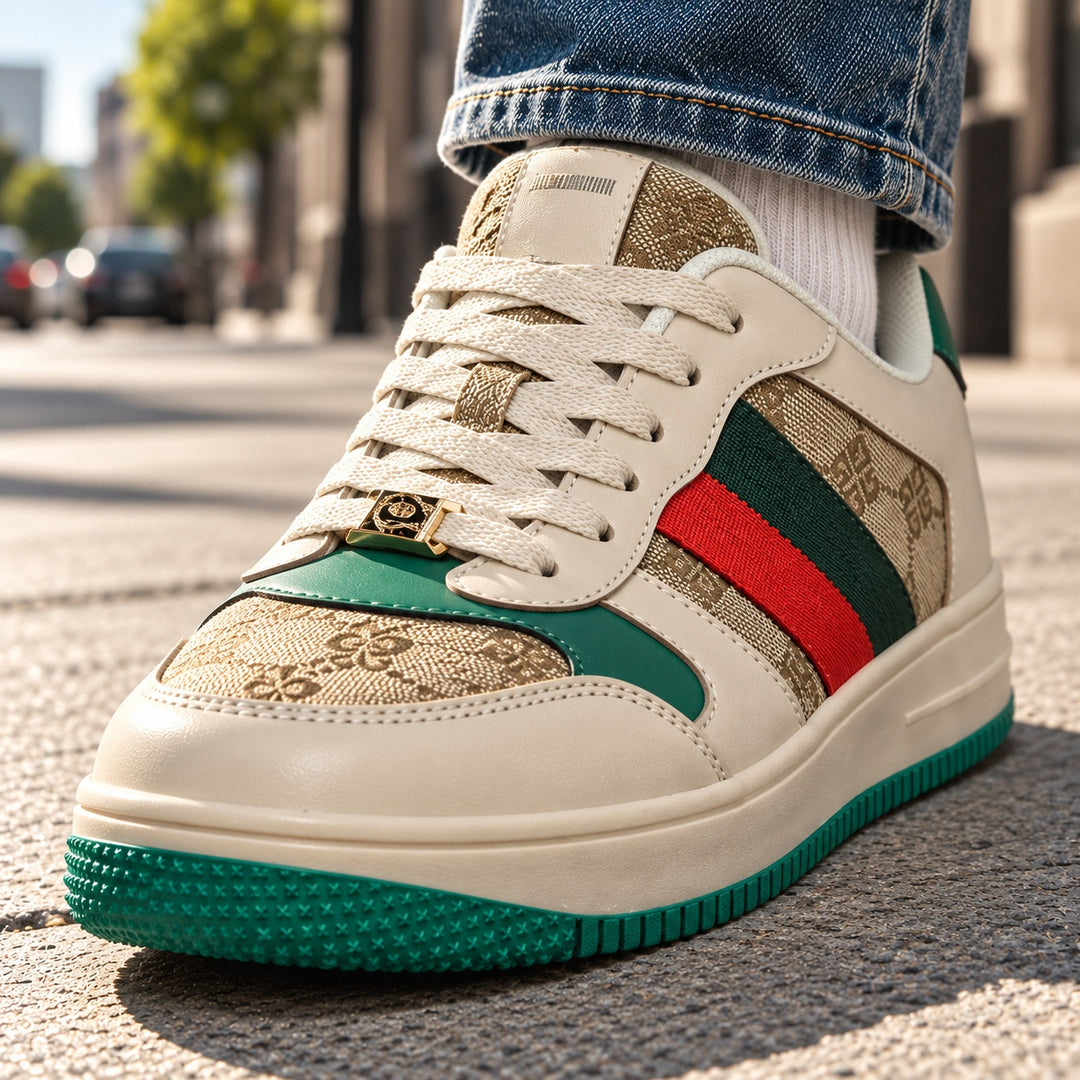 Palazzo Stripe Court Sneakers — ce_metastatic_01