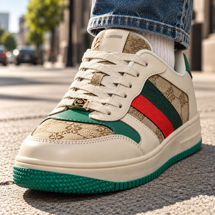 Palazzo Stripe Court Sneakers — ce_metastatic_01