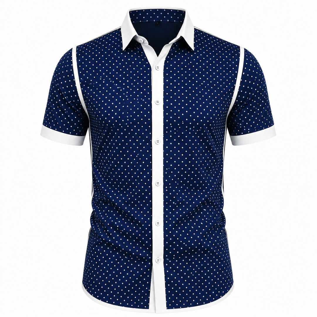 Pallino Contrast-Trim Polka Dot Shirt — ce_wb_01