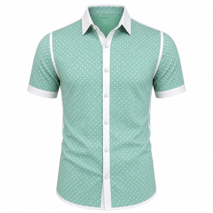 Pallino Contrast-Trim Polka Dot Shirt — ce_wb_01