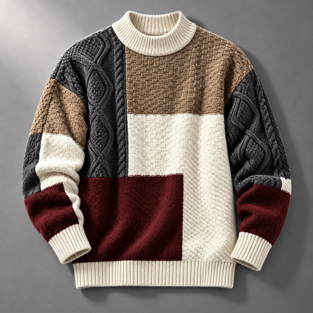 Patchwork Cable Knit Sweater — ce_soul_s1_01