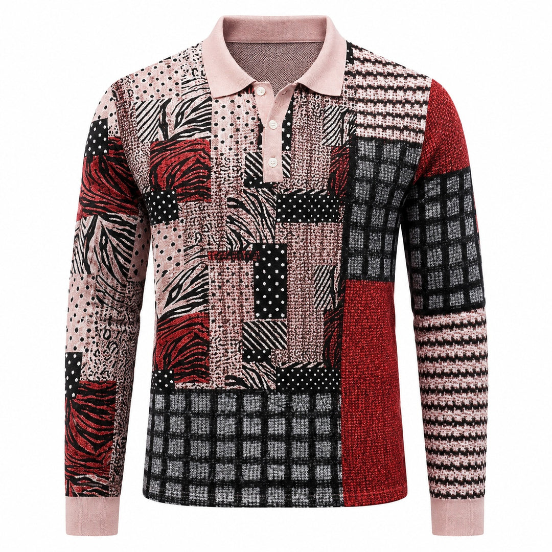 Patchwork Woven Polo — ce_wb_01
