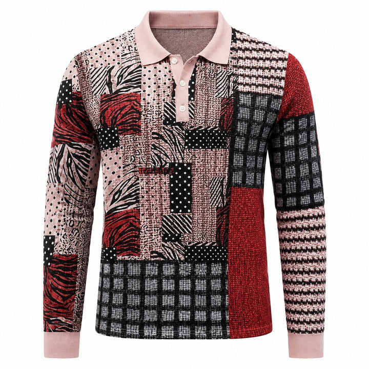 Patchwork Woven Polo — ce_wb_01