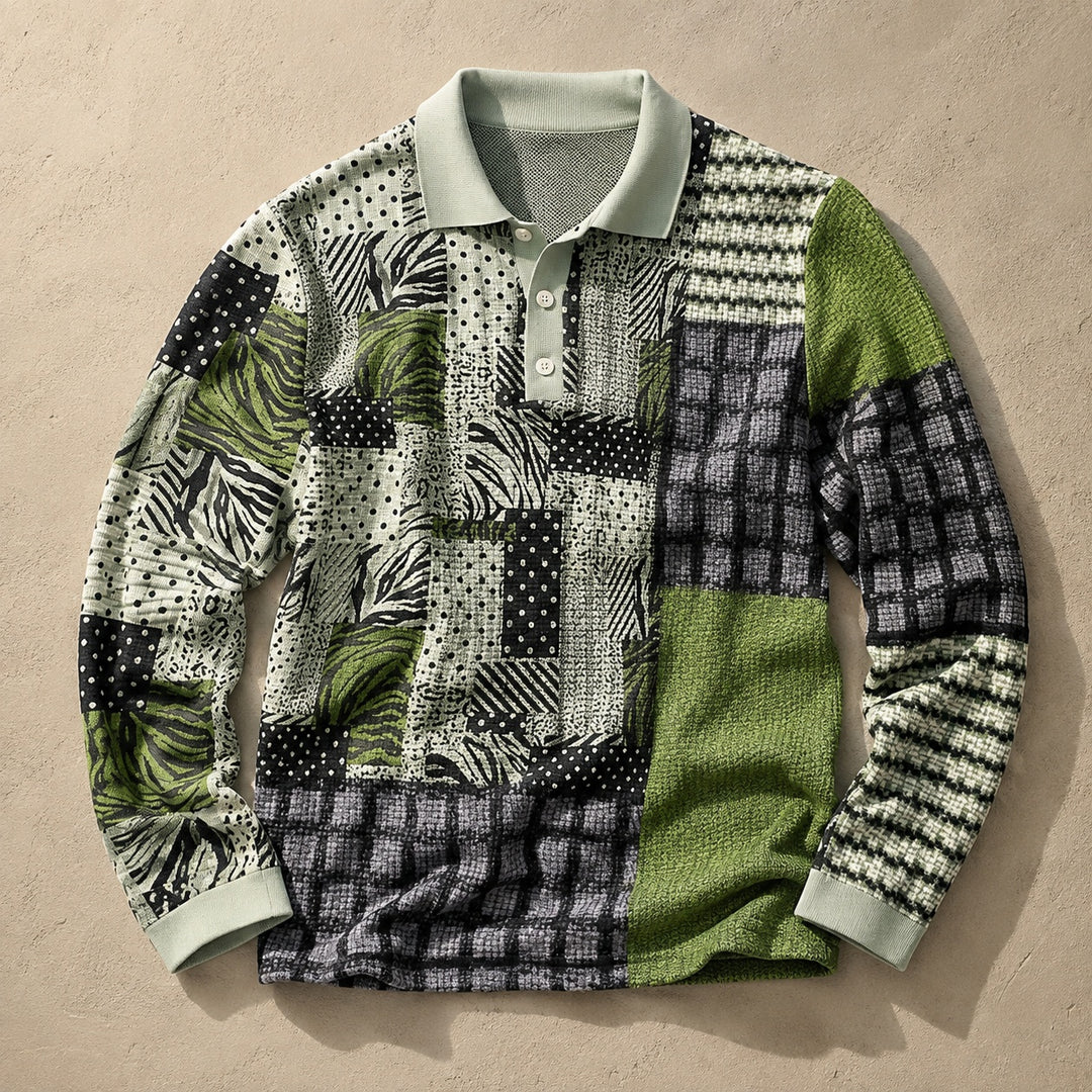 Patchwork Woven Polo — ce_soul_s1_01