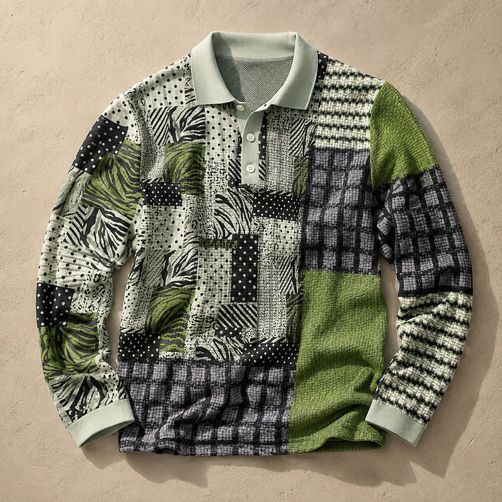 Patchwork Woven Polo — ce_soul_s1_01