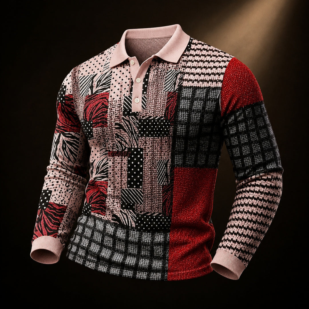 Patchwork Woven Polo — ce_soul_s3_01