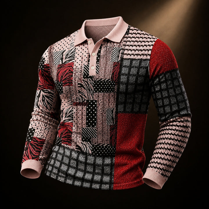 Patchwork Woven Polo — ce_soul_s3_01