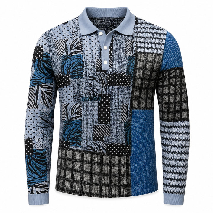 Patchwork Woven Polo — ce_wb_01