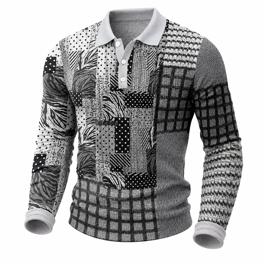 Patchwork Woven Polo — ce_wb_01