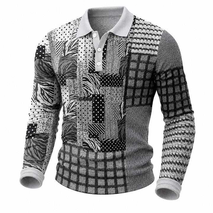 Patchwork Woven Polo — ce_wb_01