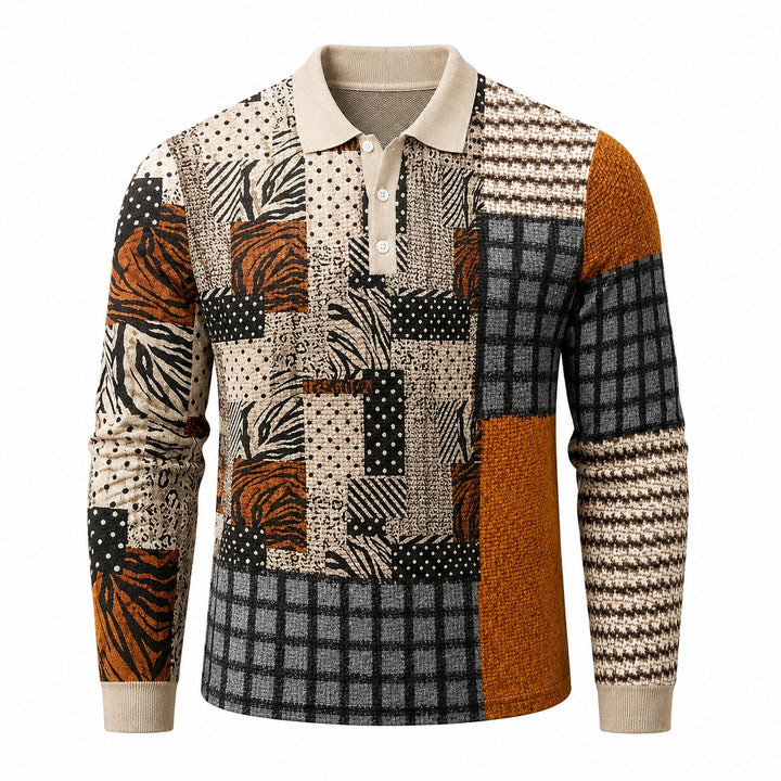 Patchwork Woven Polo — ce_wb_01