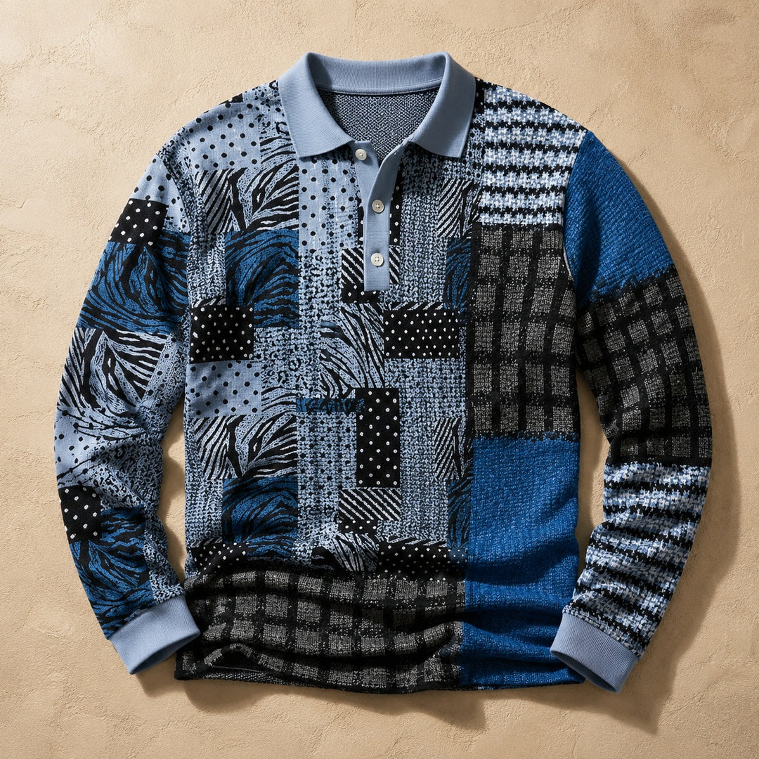 Patchwork Woven Polo — ce_soul_s1_01