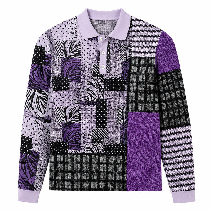 Patchwork Woven Polo — ce_wb_01