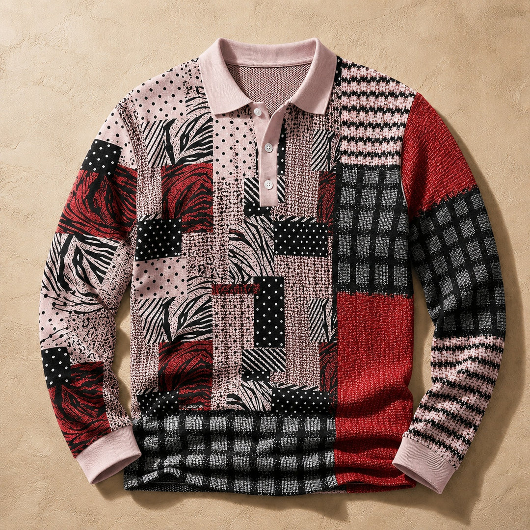 Patchwork Woven Polo — ce_soul_s1_01